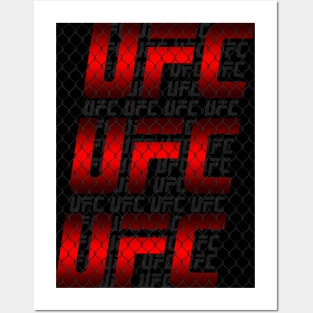 ufc LOGO fence RED Posters and Art